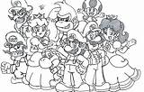 Mario Coloring Characters Pages Super Kart Odyssey Printable Party Cart Character Color Print Getcolorings Princess Peach Getdrawings Colorings Bowser sketch template