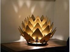 Cynara Table Lamp geometric wood sculpture accent lighting