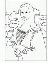 Coloring Pages Famous Artwork Kids Printable Paintings Artist Color Da Lisa If Ever Need Drawing Work Mona Know Leonardo Vinci sketch template