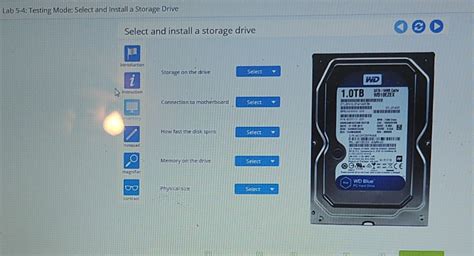 solved select  install  storage drive lab   testing mode select  hero