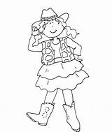 Cowgirl Coloring Colouring Color Pages Kids Sheets Dolls Baby Digital Stamps Digi Selos Salvo sketch template