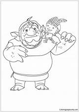 Knight Mike Pages Troll Coloring Cartoons sketch template