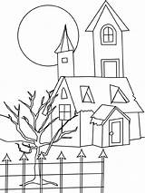 Coloring House Pages Kids Big Haunted Printable Print Monster Little Blue Houses Bear Prairie Preschool Clipart Drawing Sheets Witch Library sketch template