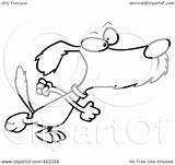 Determined Stomping Dog Toonaday Royalty Outline Illustration Cartoon Rf Clip 2021 sketch template