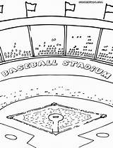 Baseball Field Coloring Pages Color Getcolorings Getdrawings Stadium Printable sketch template