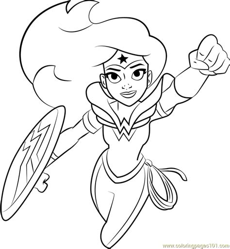 woman coloring page  dc super hero girls coloring pages