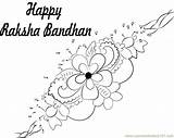 Bandhan Colouring Raksha Rakhi Happy sketch template
