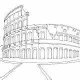 Coloring Colosseum sketch template