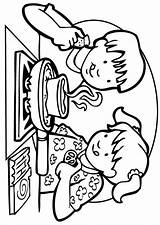Koken Kochen Cocinar Coloriage Cuisiner Schoolplaten Ausmalbilder Cucinare Colorare Disegno Educima Leren Educol sketch template