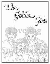 Coloring Golden Girls Instant Book Printable Digital  sketch template
