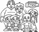 Bheem Chhota Friends Coloring Camera Pages Wecoloringpage sketch template