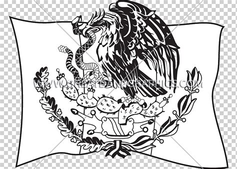 Bandera De México Escudo De Armas De México Blanco Y Negro Blanco Y