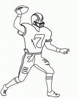 Coloring Pages Football Nfl Player sketch template
