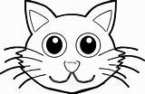 Coloring Cat Face Pages sketch template