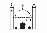 Moschee Moschea Zum Ensino Religioso Malvorlage Mosquée Islamismo Mosque Ramadan Mesquita Desafio Fundamental Kostenlose Educolor sketch template
