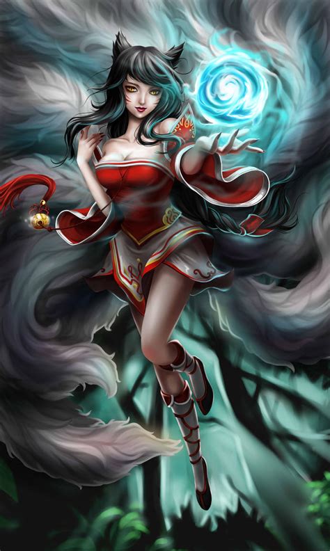 ahri league of legends by tini1993 on deviantart