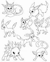 Coloring Eeveelutions Pages Pokemon Getcolorings Printable sketch template