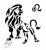 Leo Zodiac Tribal Tattoo Sign Tattoos Star Lion Designs Coloring Pages Idea Sakashima Symbol Personality Signs Sagittarius Kids Google Deviantart sketch template