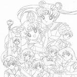 Sailor Pages Scouts Coloring Moon Deviantart Group Template Senshi Mercury sketch template