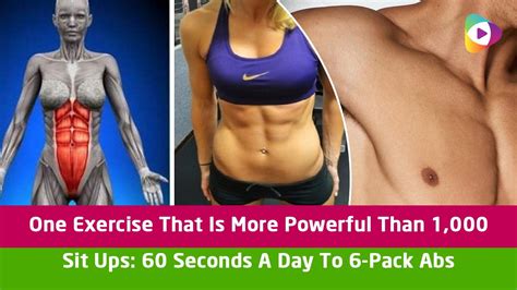 One Exercise That Is More Powerful Than 1 000 Sit Ups 60 Seconds A Day