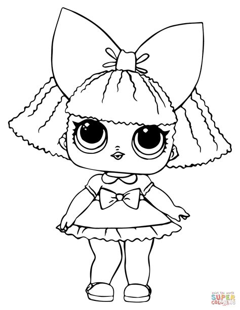 lol doll glitter queen super coloring dog coloring page cool