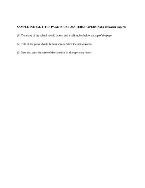 gratis voorbeeld term paper title pagina