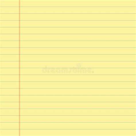 yellow lined paper stock vector illustration  list