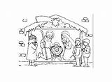 Crib Christmas Coloring Kids Color Printable Pages Print sketch template