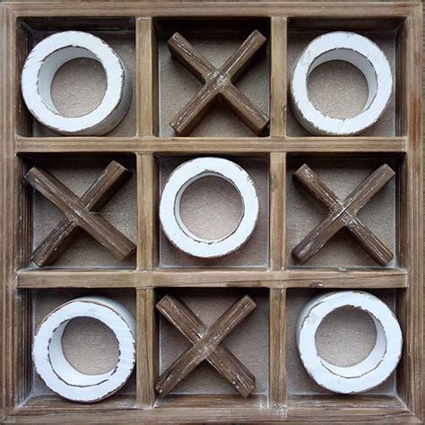 Wood Tic Tac Toe Board 14 X 2 In At Home