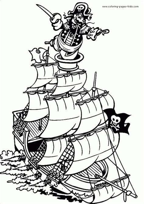 pirate ship coloring pages