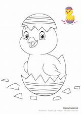 Hatching Chick Pencils sketch template