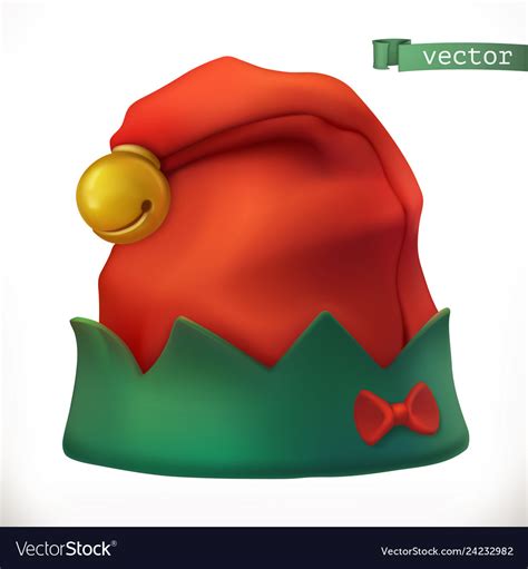 christmas elf hat  icon royalty  vector image