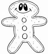 Christmas Food Gingerbread Coloring Pages Man sketch template