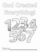 Creation Coloring Numbers Bible School Sunday Book Preschool Google Pdf Pages Kids Lessons Sheets Number Days Docs Choose Board sketch template