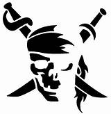 Pirate Skull Stencil Stencils Jolly Roger Pumpkin Logo Tattoo Template Pirates Caribbean Shaw Carving School High Clipart Frosted Photobucket Gif sketch template