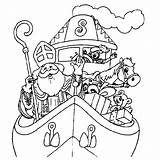 Kleurplaten Sinterklaas Sint Pakjesboot Kleurplaat Leukste Uitprinten Kleuren Cadeautjes Nikolaus Leukvoorkids Bezoeken Kinderen sketch template