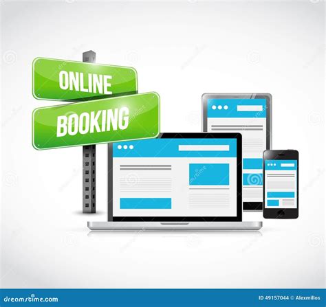 booking sign technology concept stock photo image