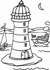 Lighthouse Coloring Pages Maine Moon Drawings Printable Carolina North Drawing Simple Colouring Island Color House Print Sheets Line Kids Getdrawings sketch template