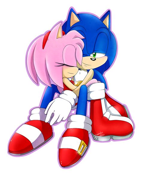 Sonamy Snuggle By Dani Sonic The Hedgehog Know Your Meme