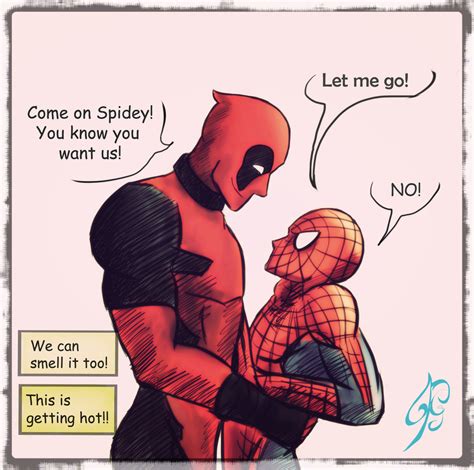 come on spidey by katazai on deviantart spideypool deadpool and