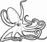 Coloring Octopus Pages Outline Kids Drawing Realistic Print Printable Color Clipart Animals Getdrawings Clipartbest Tattoo 1000 Getcolorings Craft sketch template