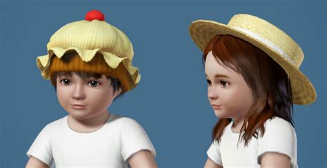 sims  blog toddler accessory hats  danjaley