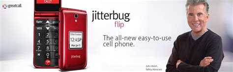 Jitterbug Flip Easy To Use Cell Phone For Seniors Red By Greatcall