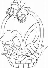 Wielkanocny Koszyk Kolorowanki Kolorowanka Grafika Pascoa Colorir Druku Páscoa Ovos Cesta Coelho Ilustracja Stockowa Coelhos Wektorowa Crianças Pełen sketch template