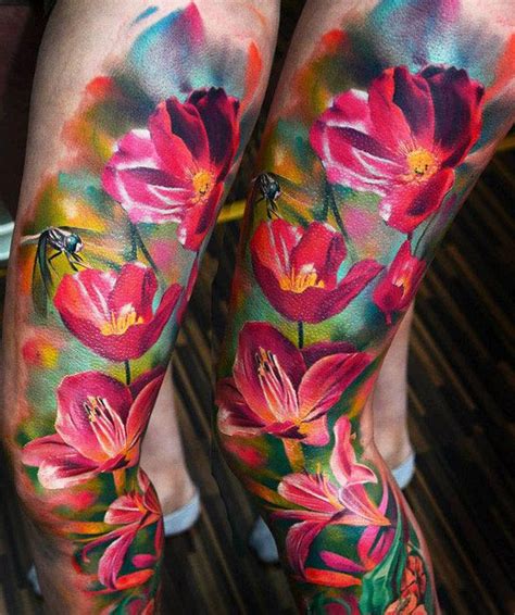 Realistic Flowers Tattoo By Timur Lysenko Tattoo No 12740 Time