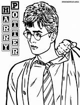 Potter Harry Coloring Harrypotter sketch template
