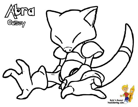 pokemon abra colouring pages