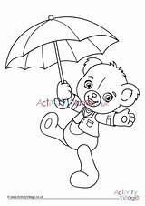 Bear Parapluie Activityvillage sketch template