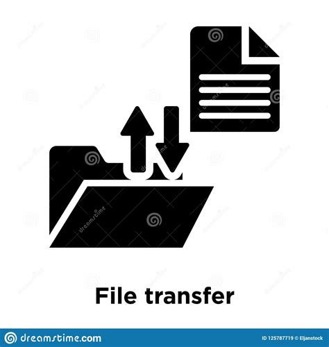 file transfer icon vector isolated  white background logo  stock