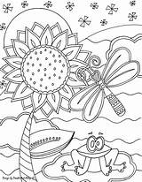 Coloring Pages Doodle Alley Kids Color Birthday Summer Sheets Printable Colouring Print Happybirthday Book Beach Drawing Insect Doodles Animal Flower sketch template
